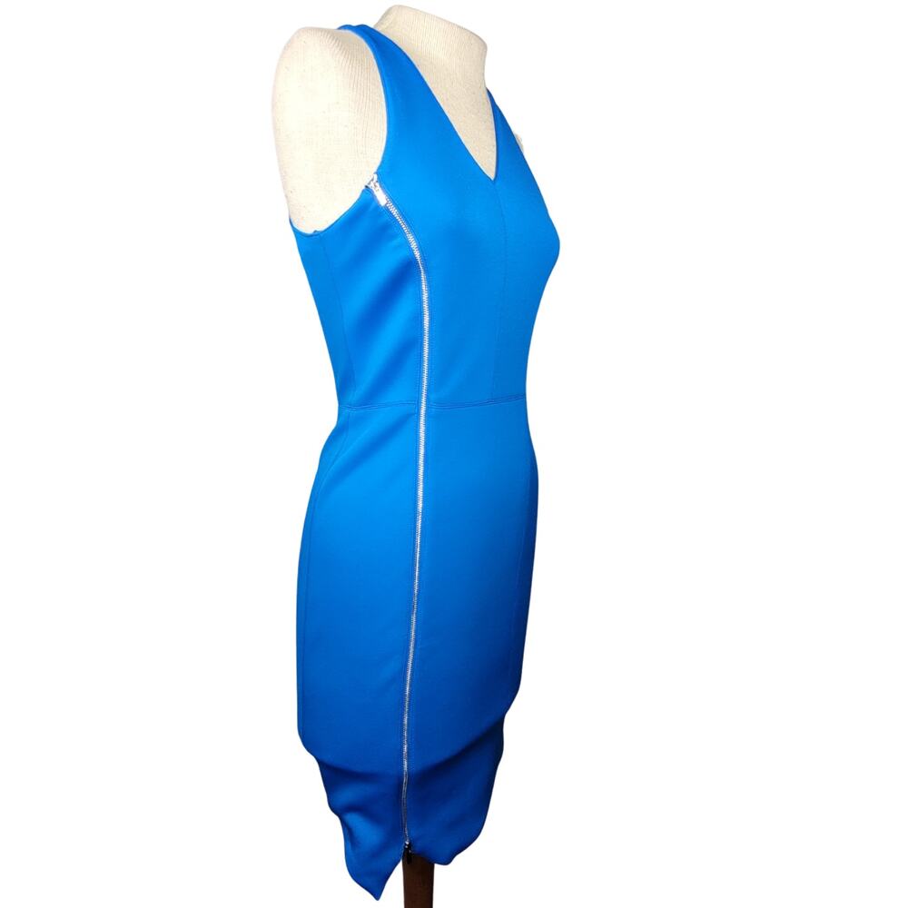 1 State Blue V Neck Bodycon Cocktail Dress Size XS